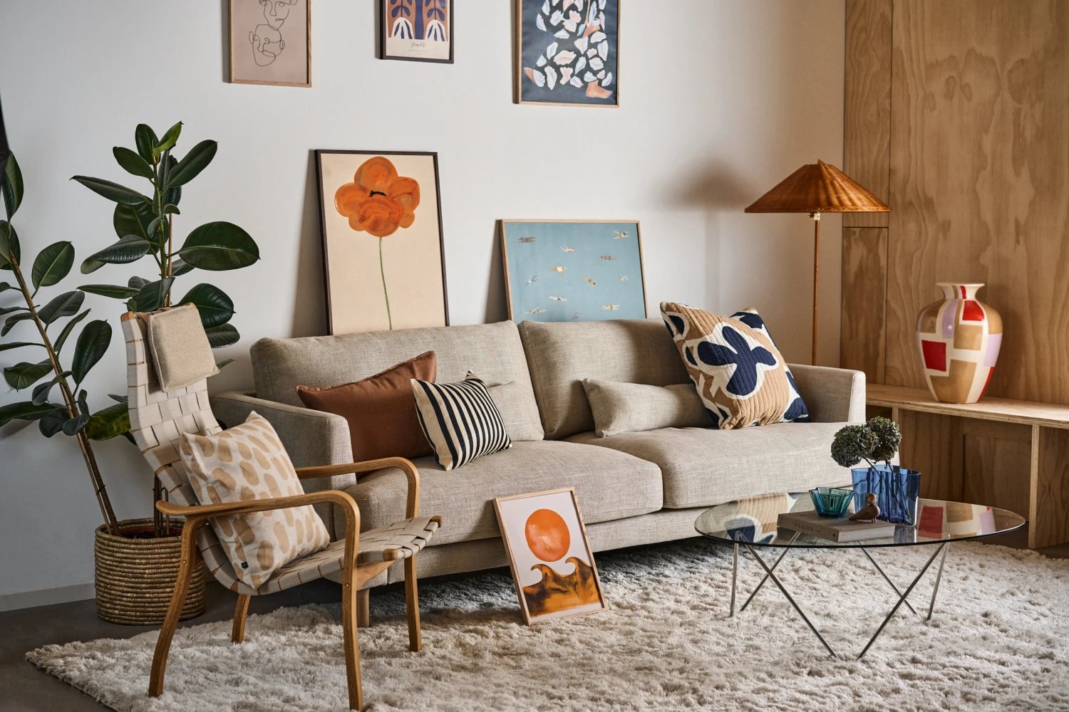 Swedese Primo Korkea Nojatuoli Niskatyynyllä öljytty Tammi - Image 6