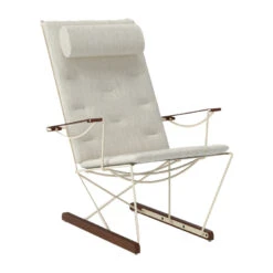 Spark Lounge Chair, Ivory-saksanpähkinäpetsattu Pyökki